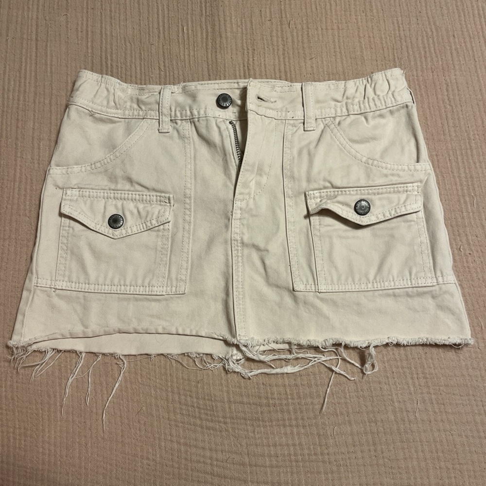 Urban Outfitters Cream Mini Skirt